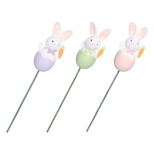 3 steli di uova di coniglietto