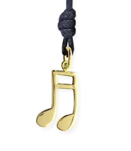 Ciondolo nota musicale oro - nota,