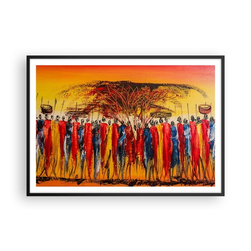 Poster 100x70cm africa tribù - 100x70cm,