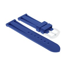 CINTURINO OROLOGIO SUBACQUEO GOMMA 22MM PER PANERAI LUMINOR MARINA PAM 40MM 48,49 BLU