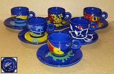 Illy Collection Luca Trazzi 2004 . Trazzine . 6 Tazzine da caffè con Piattino