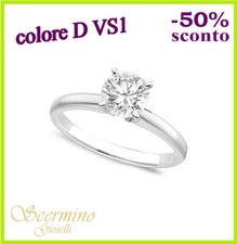 ANELLO SOLITARIO ORO BIANCO