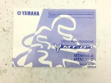 LIBRO USO E MANUTENZIONE VEICOLO YAMAHA MT-07 700 2018 JYARM18200000