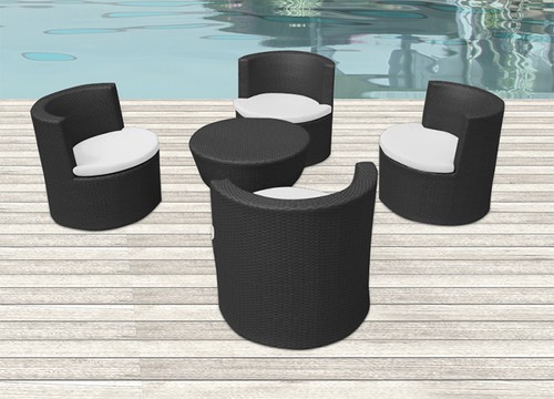 Tavolo sedie rattan nero - sedie,