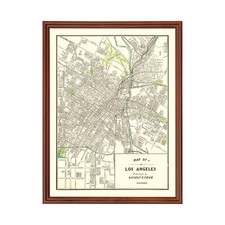 Vecchia mappa di Los Angeles