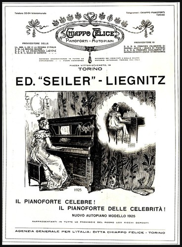 Pubblicita 1925 pianoforte - pubblicita',