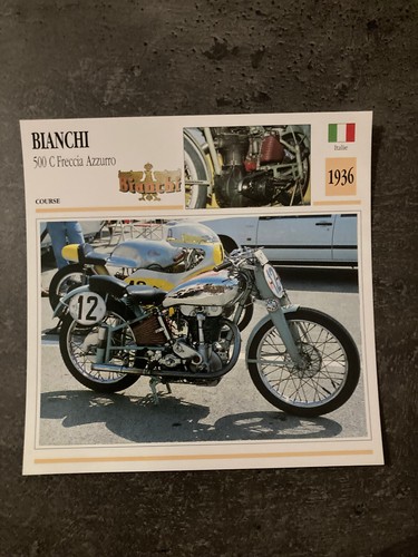 Carte fiche moto collection - fiche,