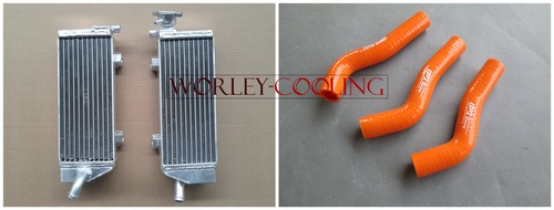 Aluminum radiator orange - aluminum, hose
