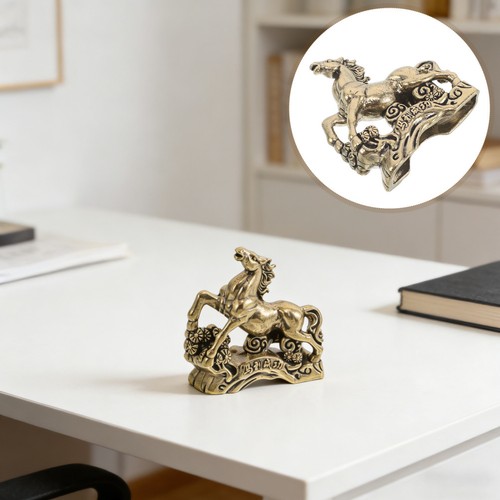 Ornamento cavallo ottone - di,