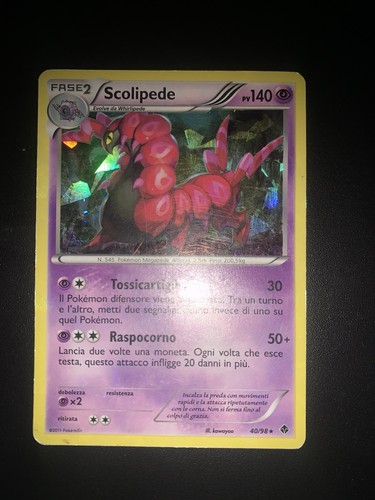 Carta pokémon scolipede - carta,