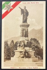 trento monumento a Dante Alighieri VIAGGIATA 1915 C.4759