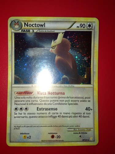 Pokemon card noctowl - noctowl, heartgold