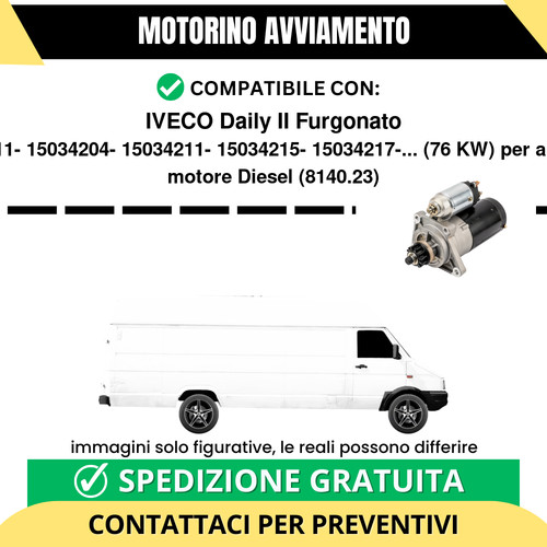 Motorino avviamento iveco - avviamento,