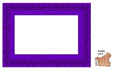 Cornice in legno viola stile