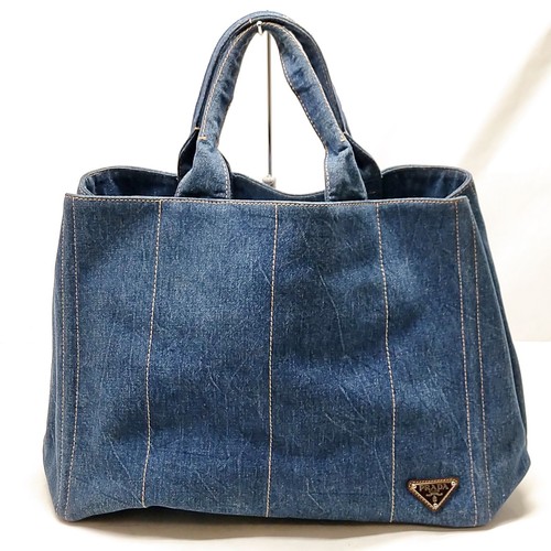 Borsa prada mano blu denim - prada,