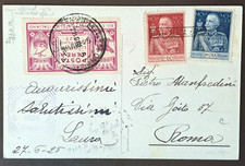 1925 Congresso Filatelico di Livorno con Vignetta e annulli speciali.