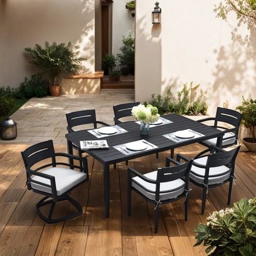 Pcs aluminum patio furniture - aluminum,