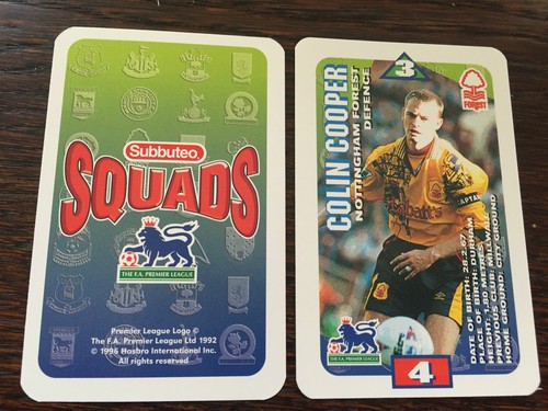 Subbuteo squads 1996 trading - subbuteo,