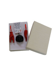 Portafortuna Set 3 ciondoli in Ceramica con Scatolo Cornetto Corna Portafortuna