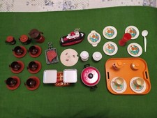 Lotto di stoviglie giocattolo in plastica e alluminio VINTAGE 70' - '80
