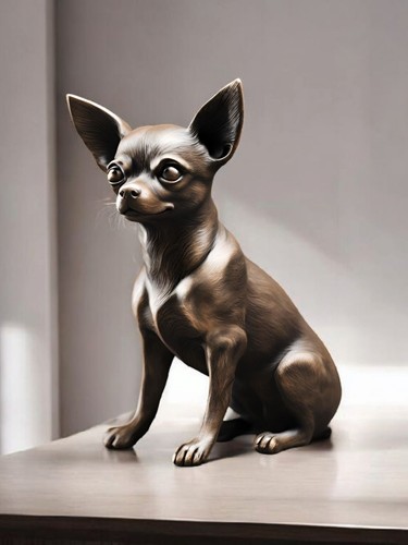 Scultura chihuahua minimalista - chihuahua,