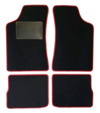 Set Tappetini Tappeti Autoin Moquette per Citroen AX 1986 1998 con Bordo Rosso