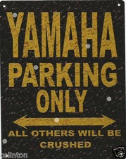 YAMAHA rustic metal wall sign