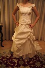 Vestito abito da sposa nuovo atelier italiano taglia 44 avorio seta Milly