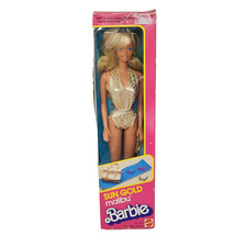 BAMBOLA BARBIE MATTEL VINTAGE 1983 SUN GOLD MATTEL NUOVA IN SCATOLA ORIGINALE # 1067