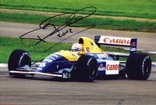 PHOTO cm 20x30 signed by Riccardo Patrese WILLIAMS FW14 #6 F1 1991 BRITISH GP
