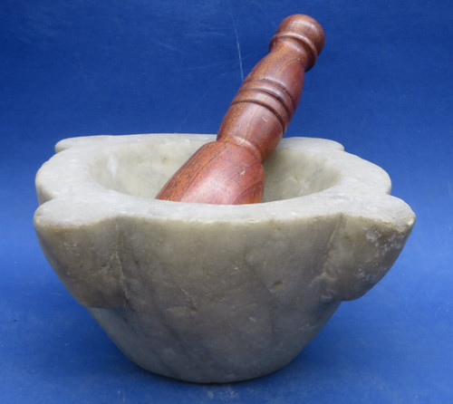 Antico mortaio marmo con - mortaio,