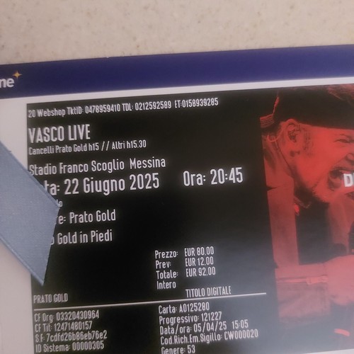 Biglietto prato gold - biglietto,