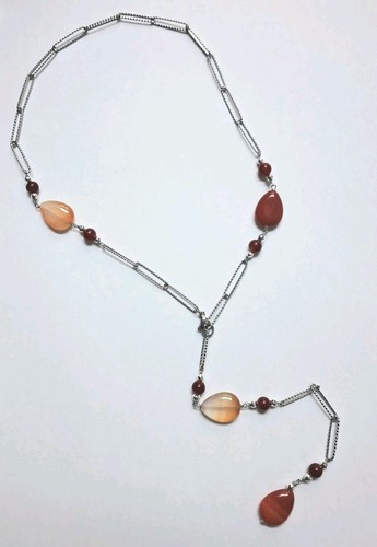 Collana acciao con pietre - con,