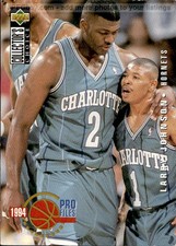 card NBA Basketball # 206 Larry Johnson 1994 Upper Deck