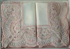 Tris centrini 3 pezzi Misto Lino Vari Modelli e Colori Eleganti Lavorati Bordi