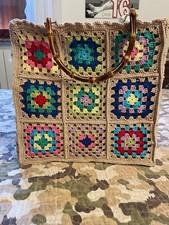 Borsa uncinetto Fatta A Mano mattonelle