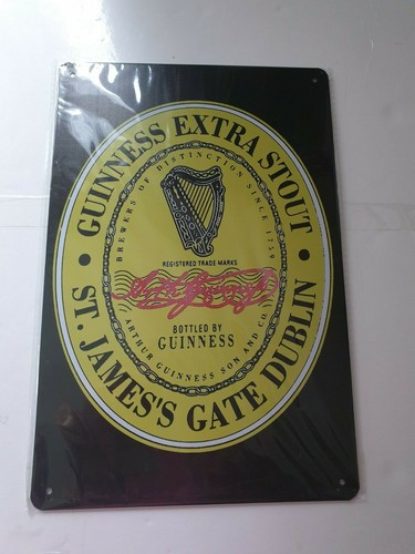 Guinness label metal - metal, sign