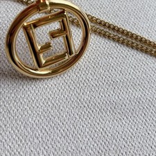 FENDI Gold Zucca Emblem Big