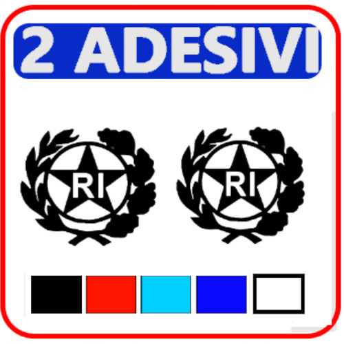 Adesivo bollino targa - targa, ri