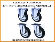 Kit 4 ruote girevoli e fisse