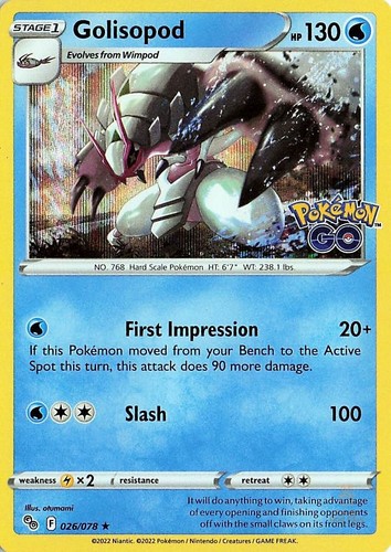 Golisopod 026 078 holo pokemon - golisopod,