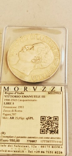 Lire argento 1911 - argento,