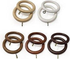 ANELLO IN LEGNO PER TENDA DA BASTONE MM 35 TANTI COLORI MISURA DIAMETRO 70MM