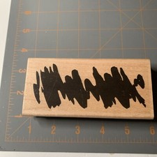 Paper Inspirations - Timbro montato su legno disegno pittura Doodle Swatch Scribble