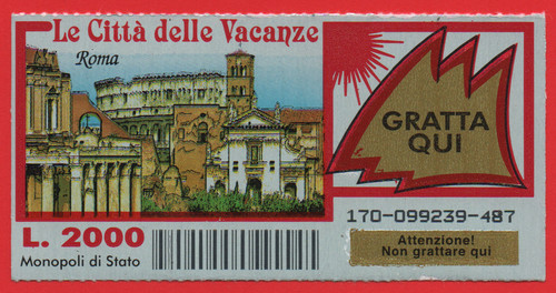 Gratta vinci lotteria - e,