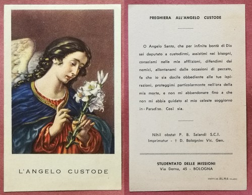 Santino holy card - santino, l'angelo