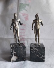 Bronzi di Riace in Argento 800 - Anni '70 - Base in Marmo