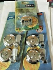 STOCK 5 Ganci gancio adesivo in plastica cromati appendini appendiabiti panni