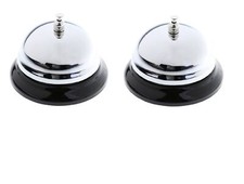 Coppia Di Campanelli LucidI In Metallo Per Reception Hotel Ristorante 