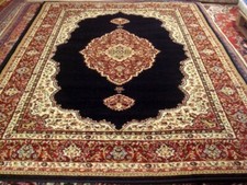 230 X 165 SPLENDIDO TAPPETO DISEGNO ORIENTALE TABRIZ NAIN COME LANA BLUE